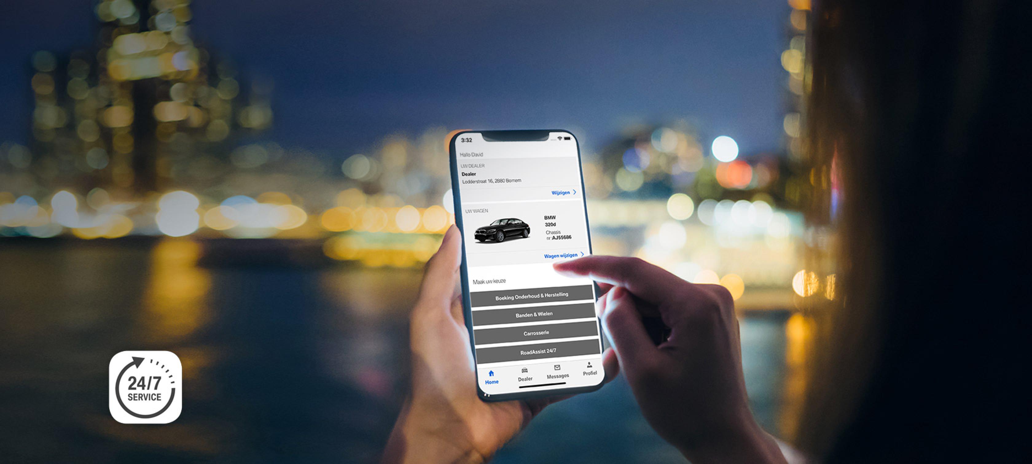 Ontdek de nieuwe BMW 24/7 Service App.